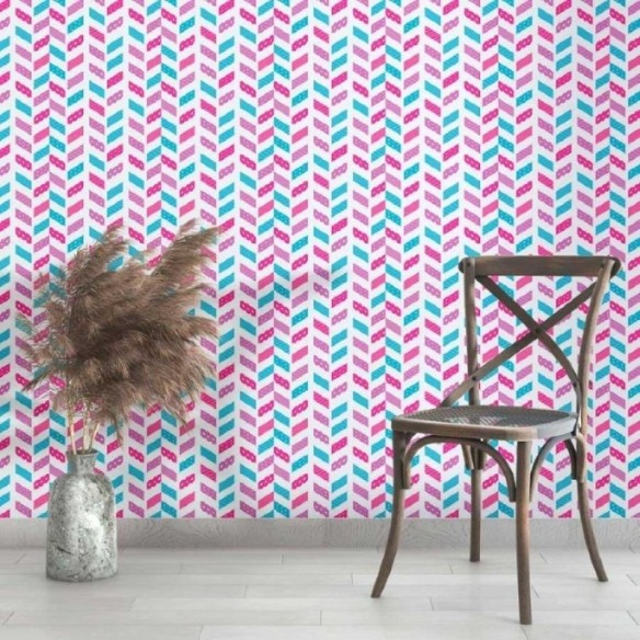 Papel de Parede Adesivo Chevron Jovem N013111