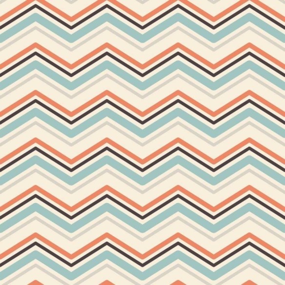 Papel de Parede Adesivo Chevron Laranja e Azul N04213