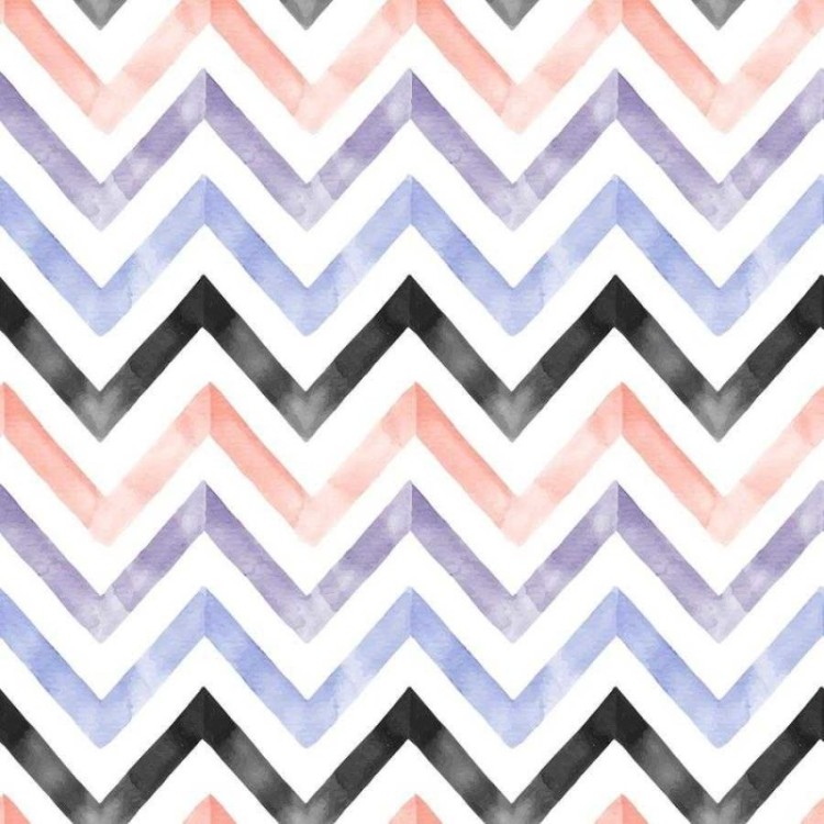 Papel de Parede Adesivo Chevron Lilás Rosa e...