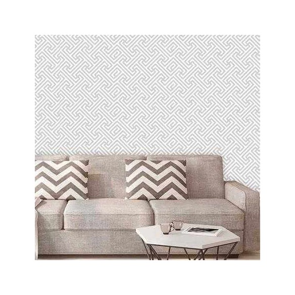 Papel de Parede Adesivo - Abstrato cinza e branco 0318