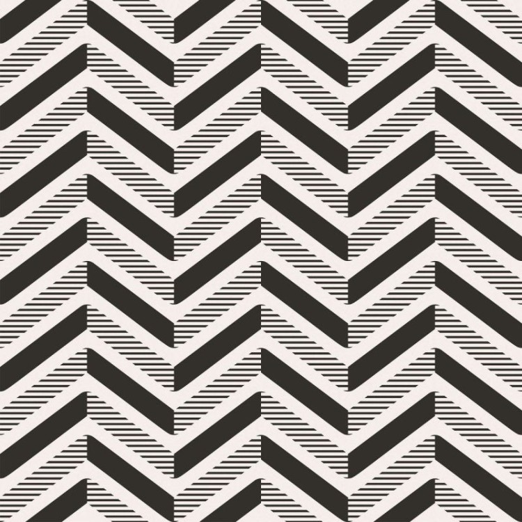Papel de Parede Adesivo Chevron Preto E Branco...