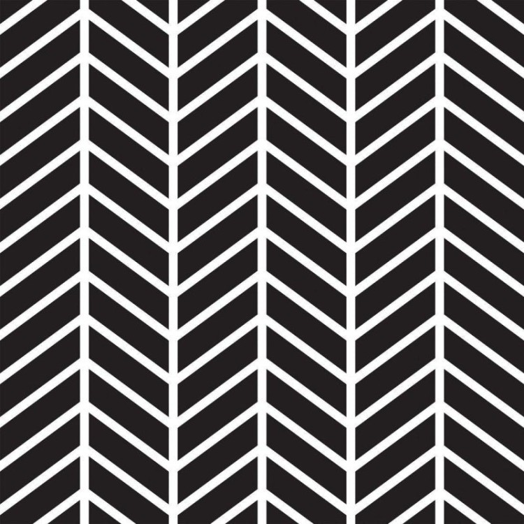 Papel de Parede Adesivo Chevron Preto e Branco...