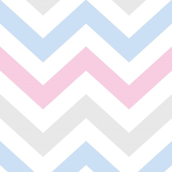 Papel de Parede Adesivo Chevron Rosa e Azul N018043