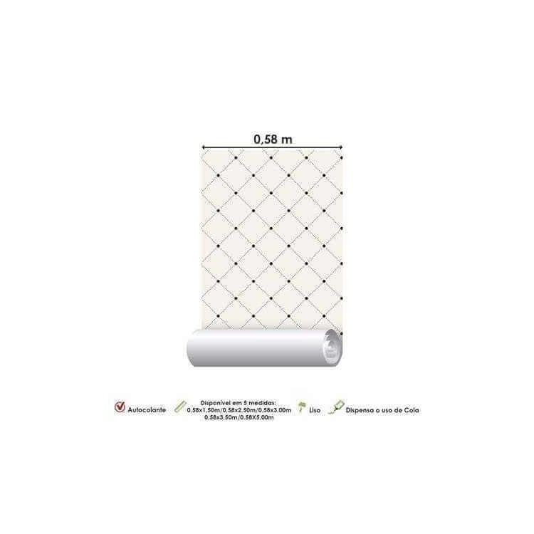 Papel de Parede Adesivo - Quadrado e pontos 320