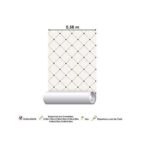 Papel de Parede Adesivo - Quadrado e pontos 320