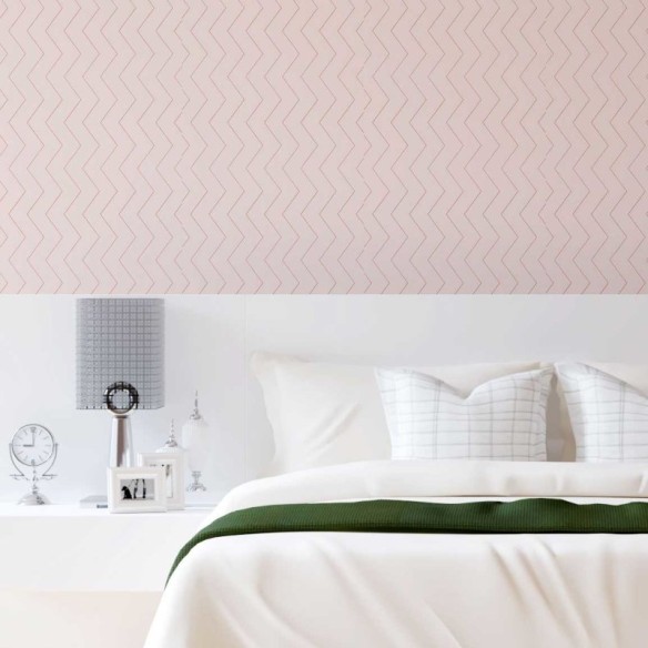 Papel de Parede Adesivo Chevron rosa N08147
