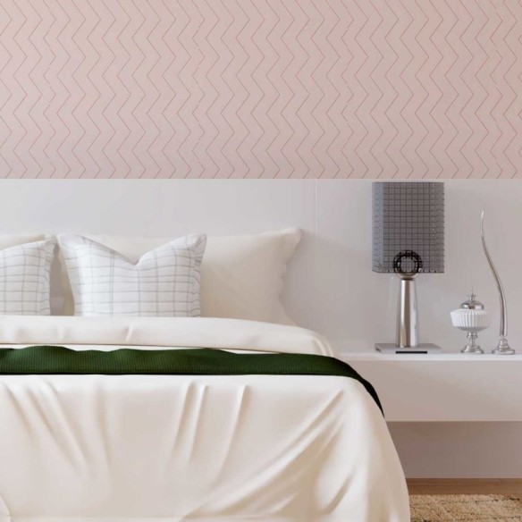 Papel de Parede Adesivo Chevron rosa N08147