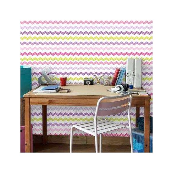 Papel de Parede Adesivo Chevron Roxo 010836
