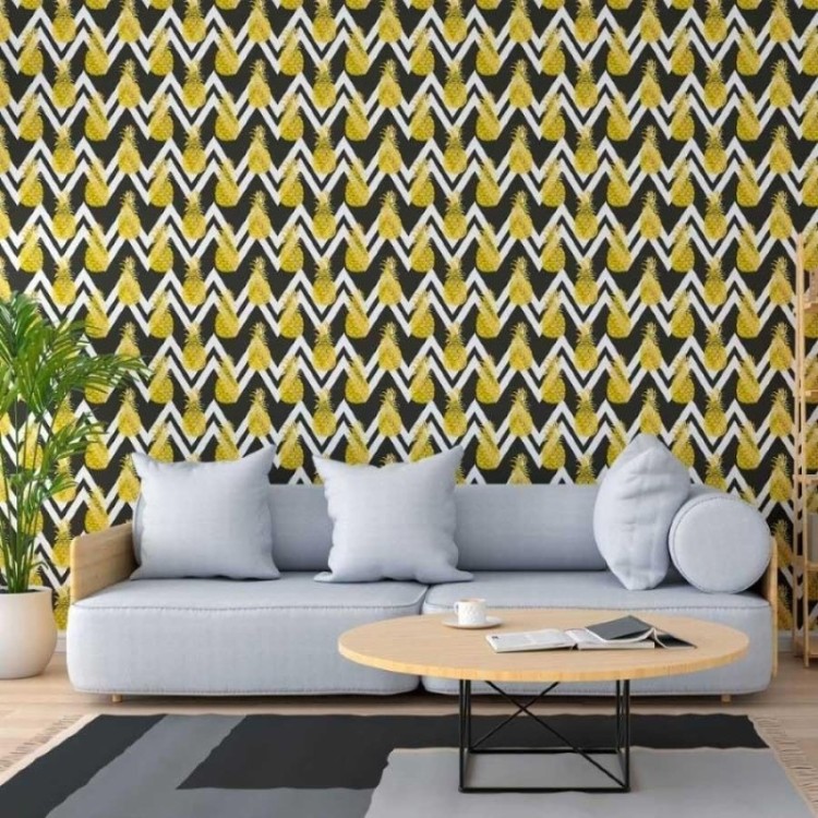 Papel de Parede Adesivo Chevron Tropical N013212