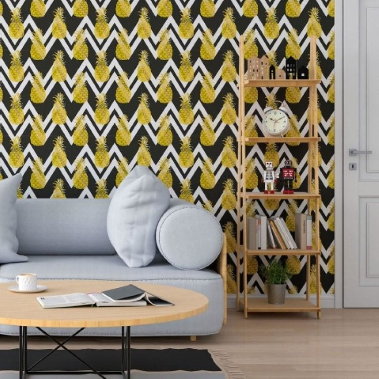 Papel de Parede Adesivo Chevron Tropical N013212