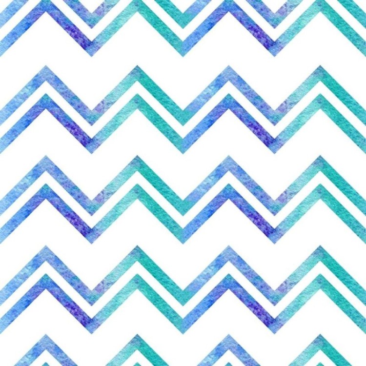 Papel de Parede Adesivo Chevron Verde e Azul...