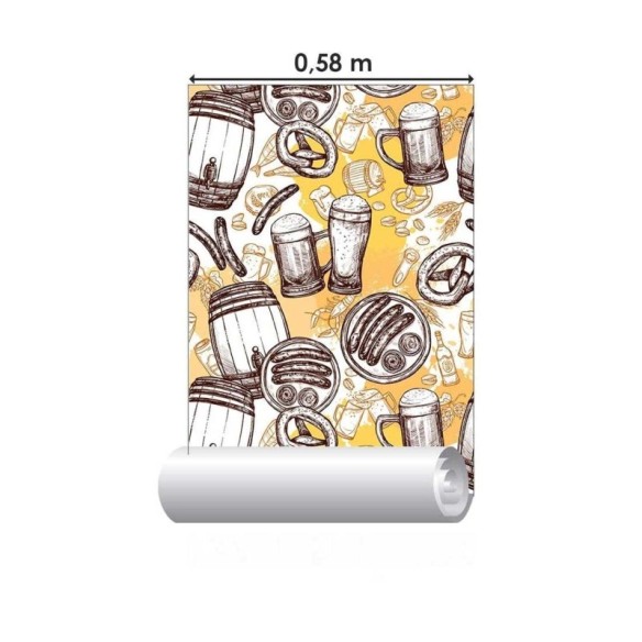 Papel de Parede Adesivo Choop Cerveja N03048
