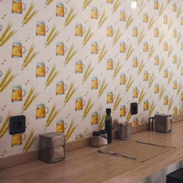 Papel de Parede Adesivo Chopp Gelado N03054