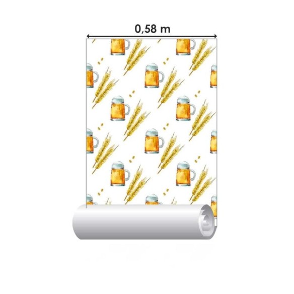 Papel de Parede Adesivo Chopp Gelado N03054