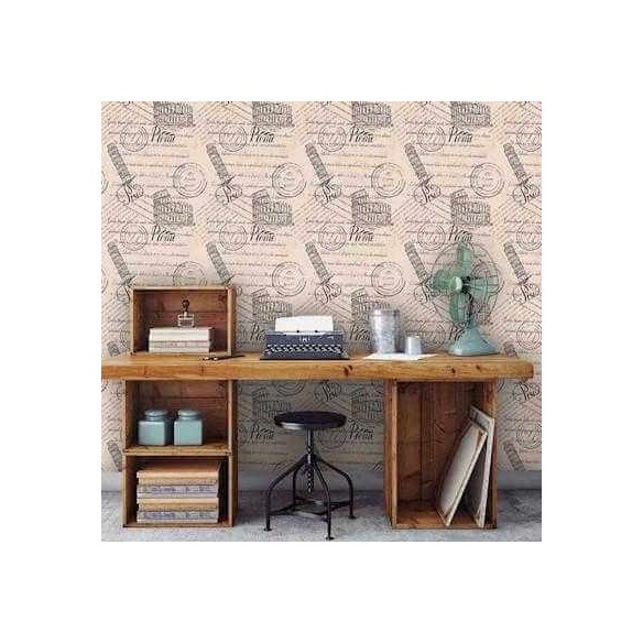 Papel de Parede Adesivo Cidade Carimbo  541164580