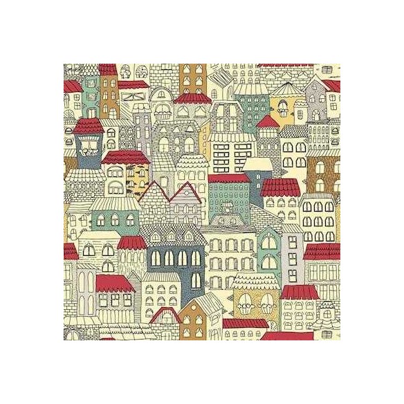 Papel de Parede Adesivo Cidade Casinhas 365444780