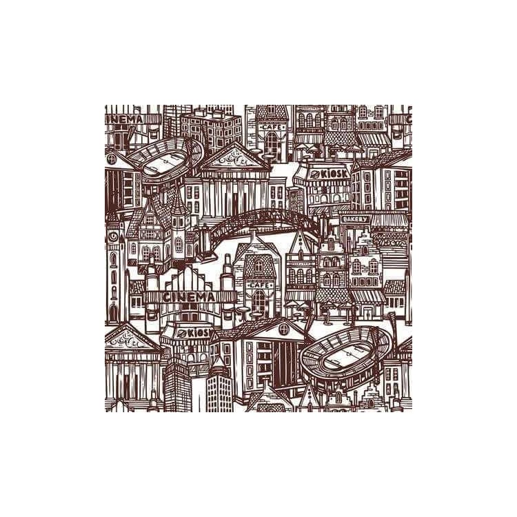 Papel de Parede Adesivo Cidade Esboço 224415913