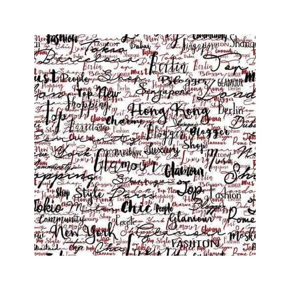 Papel de Parede Adesivo Cidade Fashion Palavra 384715258