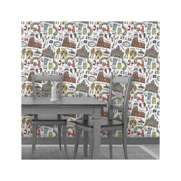 Papel de Parede Adesivo Cidade Itália Desenhos 314216843