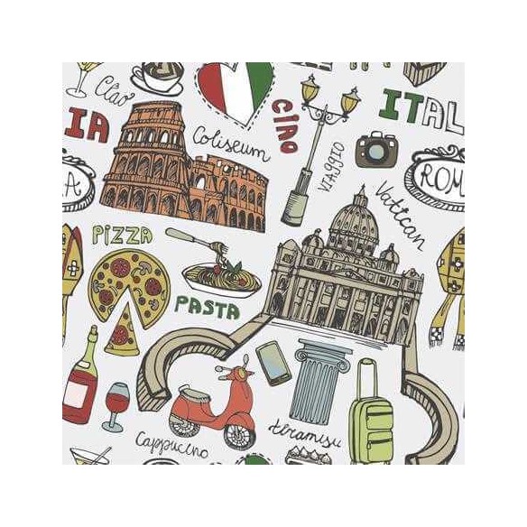 Papel de Parede Adesivo Cidade Itália Desenhos 314216843