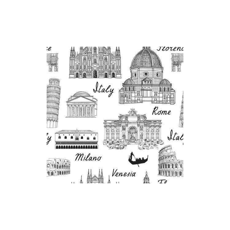 Papel de Parede Adesivo Cidade Itália Lugares...