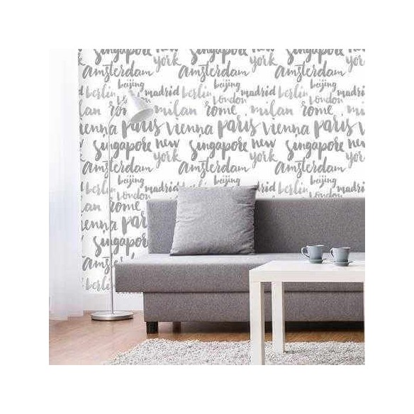 Papel de Parede Adesivo Cidade Letras  268697567