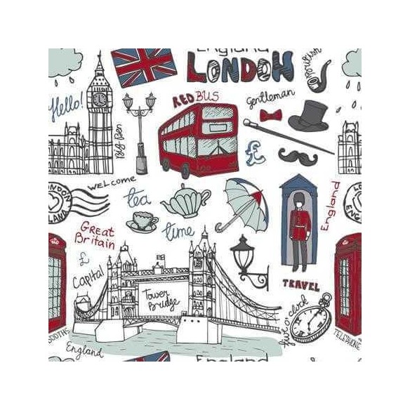 Papel de Parede Adesivo Cidade Londres Desenho 289831442