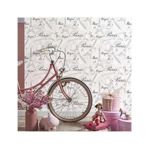 Papel de Parede Adesivo Cidade Paris Floral 533763223