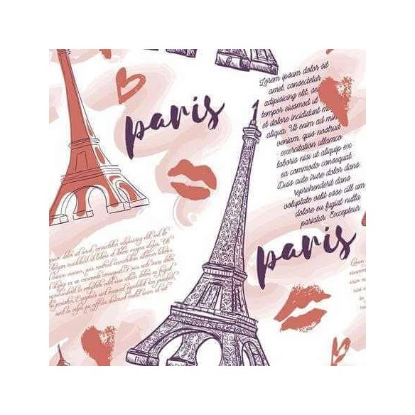 Papel de Parede Adesivo Cidade Paris Vermelho 458023579