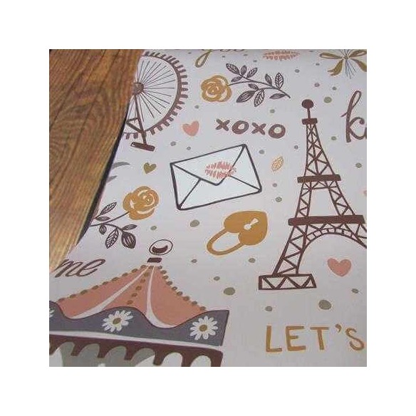 Papel de Parede Adesivo Cidade Paris Xoxo 537281338