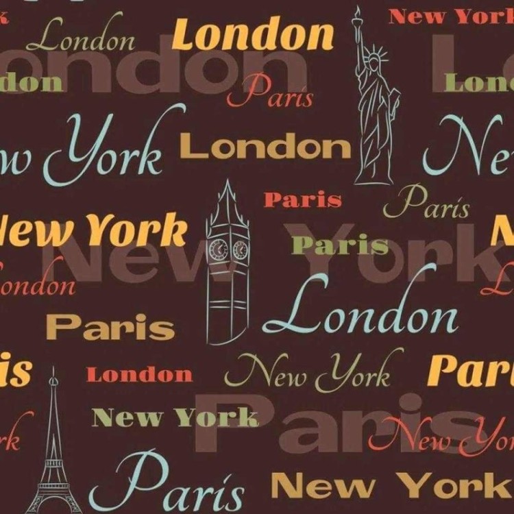 Papel de Parede Adesivo Cidades Marrom 117294733