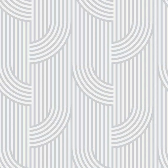 Papel de Parede Adesivo Cinza Curvas Geométrico N06211
