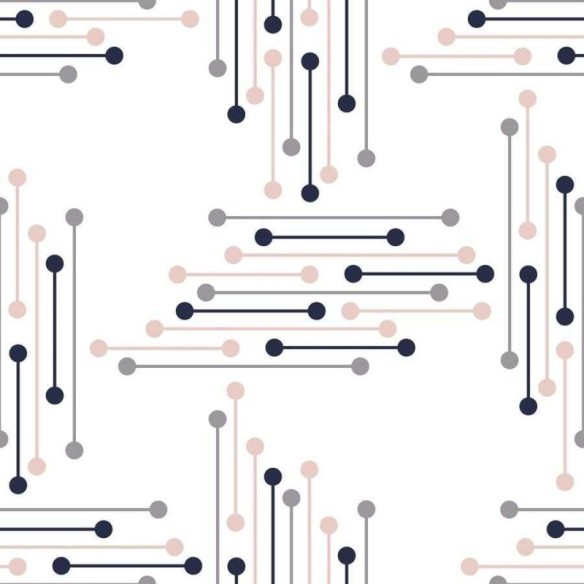 Papel de Parede Adesivo Circuitos Minimalistas N06018