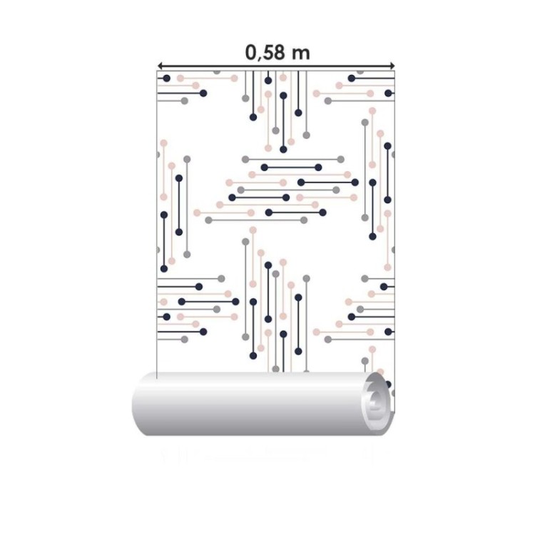 Papel de Parede Adesivo Circuitos Minimalistas...