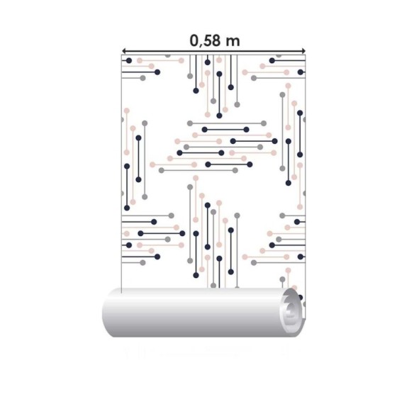 Papel de Parede Adesivo Circuitos Minimalistas N06018