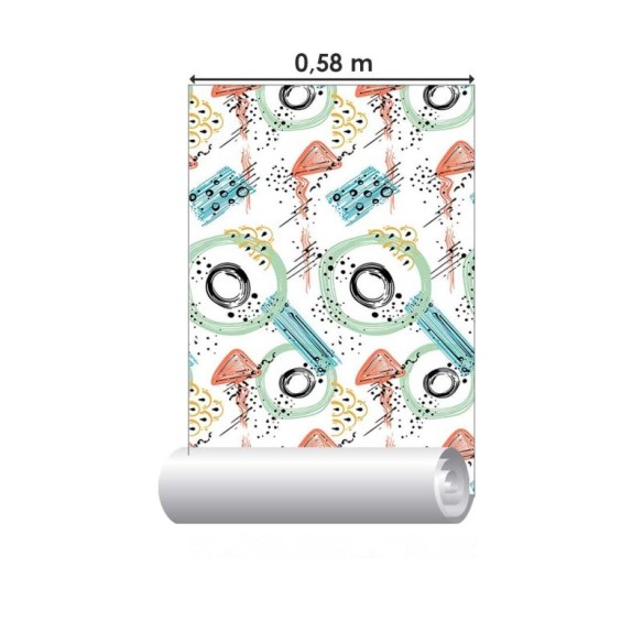 Papel de Parede Adesivo Circulos coloridos N08154