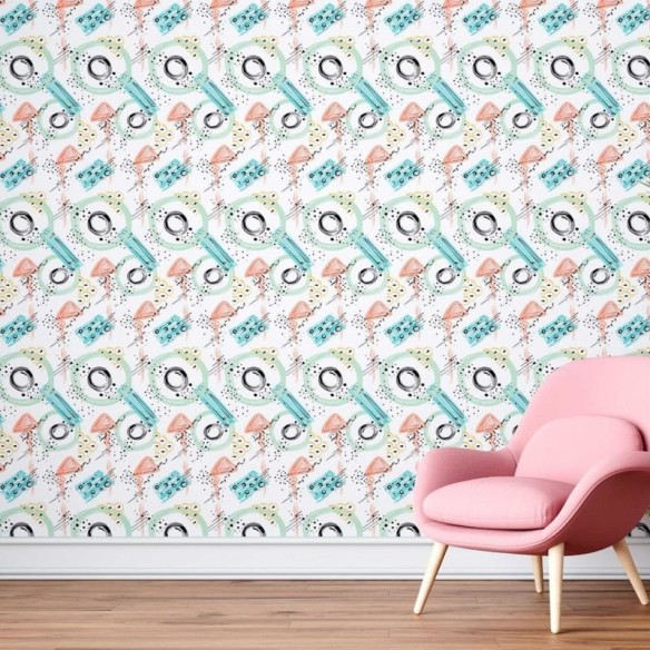 Papel de Parede Adesivo Circulos coloridos N08154