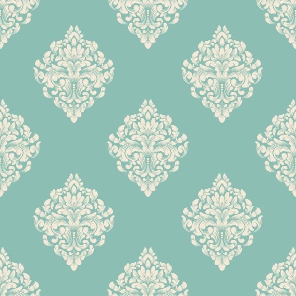 Papel de Parede Adesivo Clássico Arabescos Azul N012135