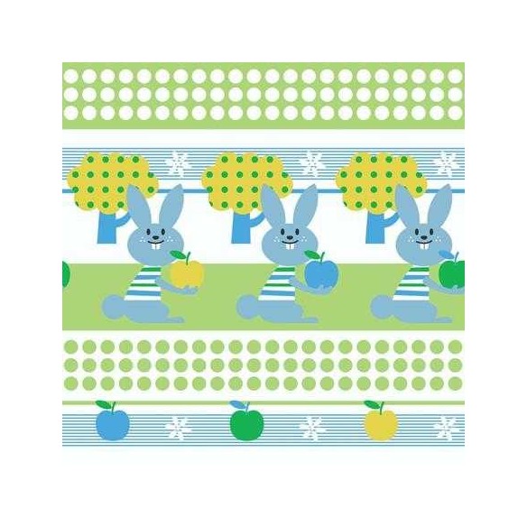 Papel de Parede Adesivo Coelho Azul 1361