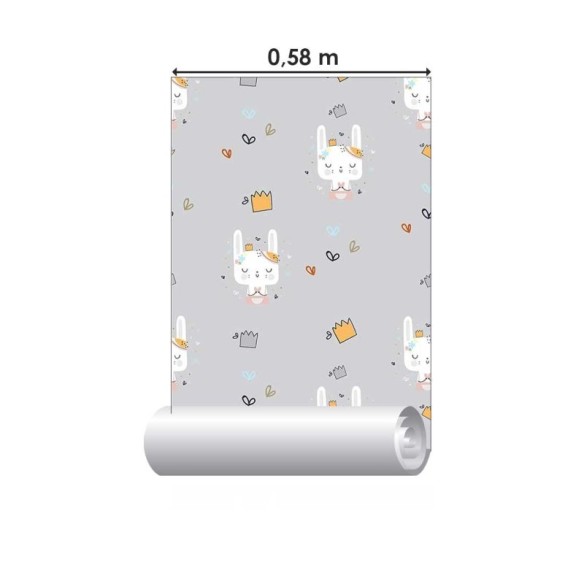 Papel de Parede Adesivo Coelho Fofo Cartoon N08028
