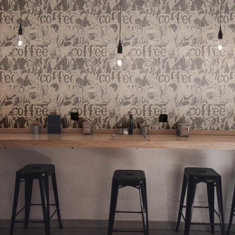 Papel de Parede Adesivo Coffee N03109