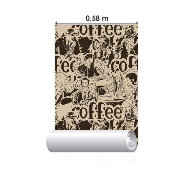 Papel de Parede Adesivo Coffee N03109