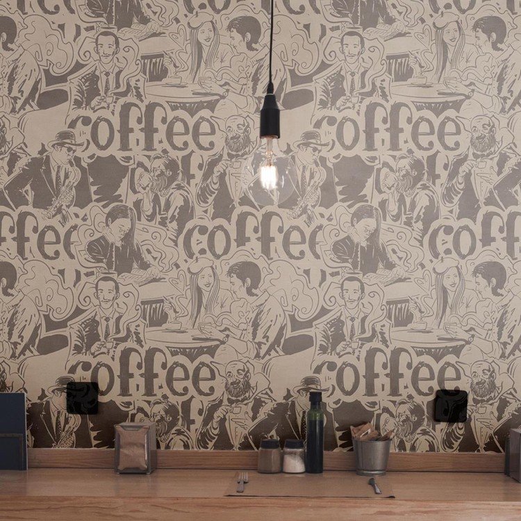 Papel de Parede Adesivo Coffee N03109