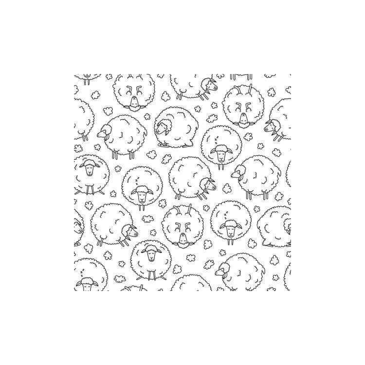 Papel de Parede Adesivo Colorir Ovelhas N11113