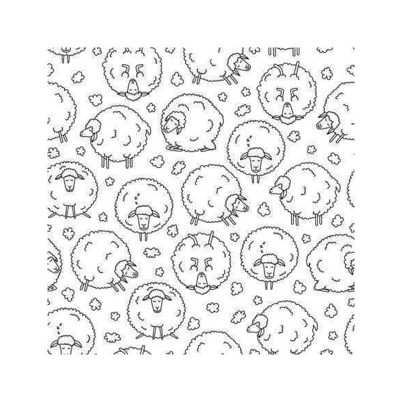 Papel de Parede Adesivo Colorir Ovelhas N11113