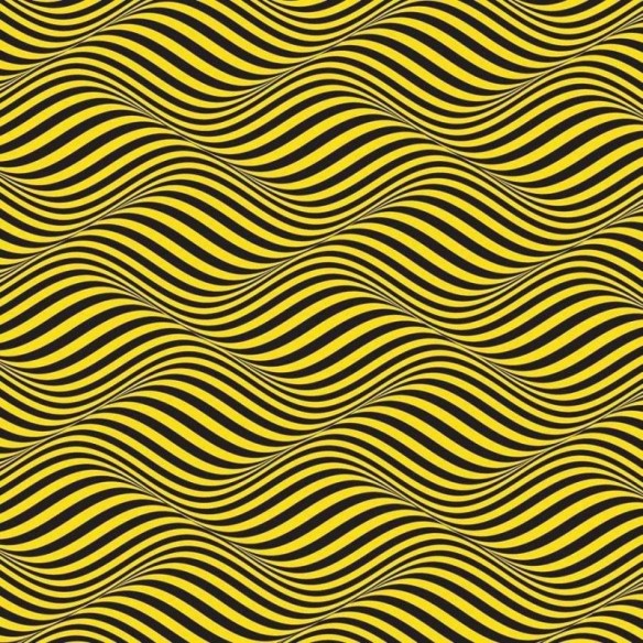 Papel de Parede Adesivo 3D artístico Amarelo e Preto N06222