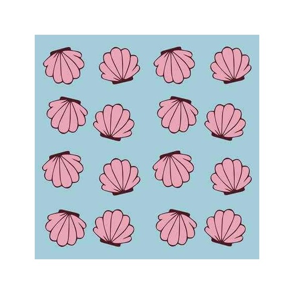 Papel de Parede Adesivo Concha Sereia Jovem Infantil 39421