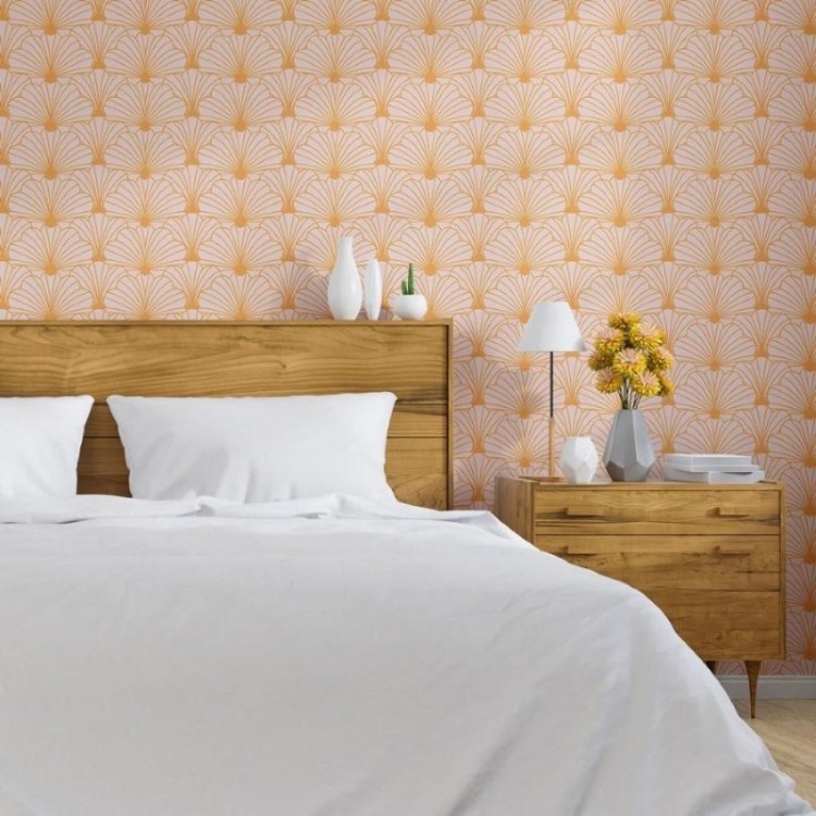 Papel de Parede Adesivo Conchas Art Déco N013182