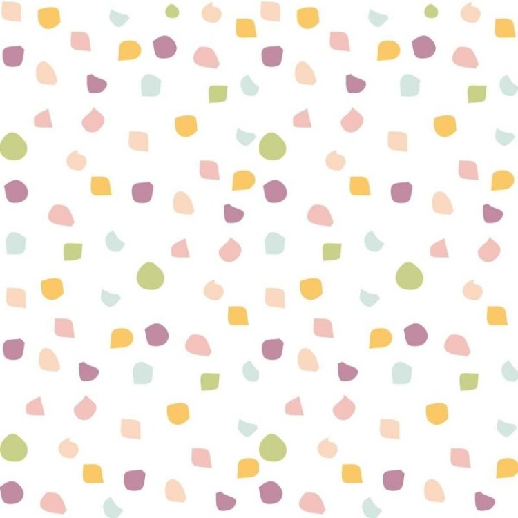 Papel de Parede Adesivo Confeti Colorido Fundo...