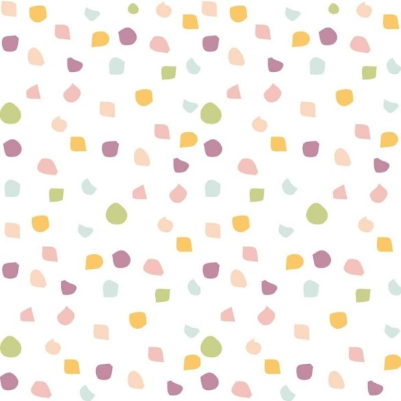 Papel de Parede Adesivo Confeti Colorido Fundo Branco N05073